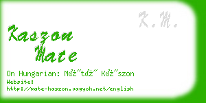 kaszon mate business card